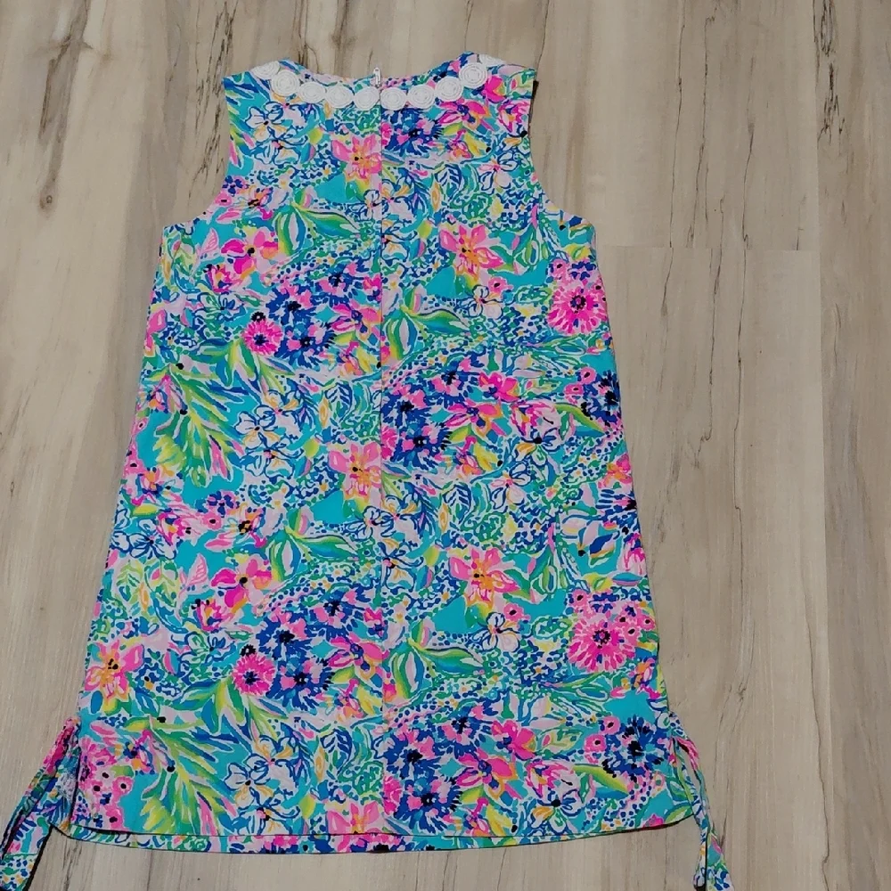 Lilly Pulitzer Kids Floral Dress - Pink, Blue, Green - Picture 2 of 3